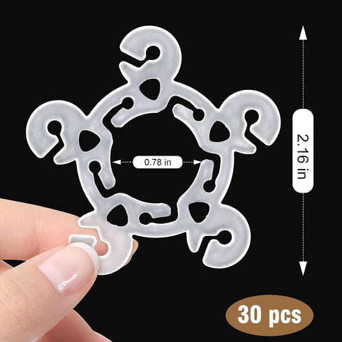 30Pcs Balloon Clips for Balloon Arch, White Balloon Connectors Clip Holders, Balloon Arch Column Stand for Birthday Wedding Baby Shower Party Decorations