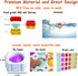 24 Pcs Fidget Blocks, Push Silicone Popper Sensory Toy, Infinity DIY Pop Building Blocks for Classroom Use