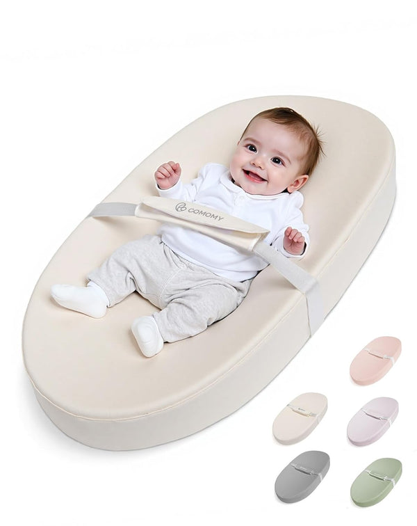 COMOMY Baby Changing Pad with Wipeable & Waterproof PU Cover, Contoured Diaper