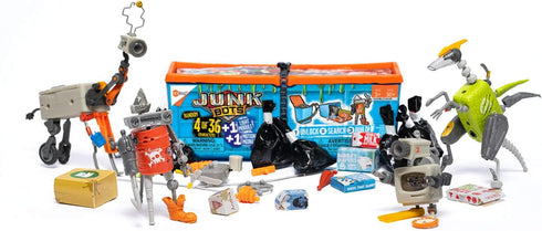 HEXBUG JUNKBOTS Industrial Dumpster Assortment Kit, Surprise Toys with 50+ Pieces of Action Construction Figures for