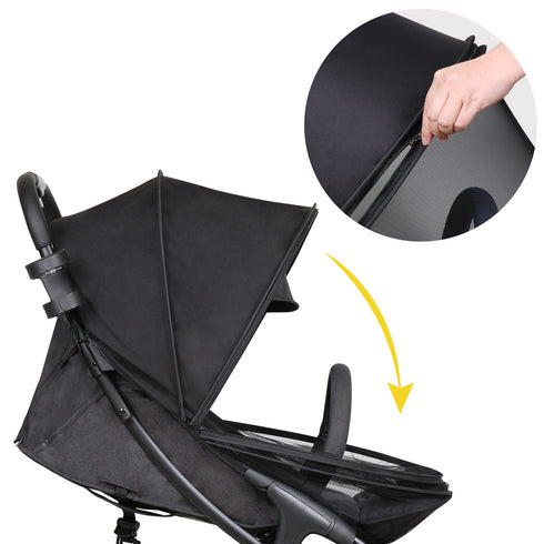 2-in-1 2-Way Beberoad Love Universal Stroller Sun Shade & Mosquito Net Baby Stroller Cover with UV Protection & Zipper