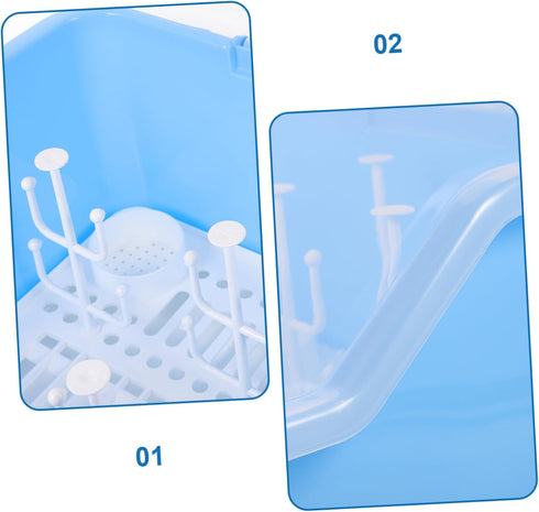 Kisangel Portable Bottle Drying Box with Capacity Practical Tableware Storage Organizer Durable Material for Milk