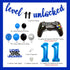 Video Game 11th Birthday Decorations for Boys, Level Up 11 Birthday Supplies, Unlocked Cake Topper Banner