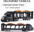 CORPER TOYS Transport Car Carrier Truck Toy - Detachable Die-cast Pull Back Vehicles Set for Kids with Lights