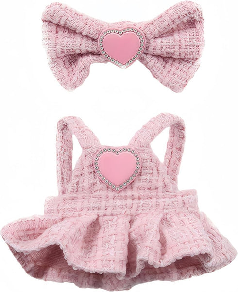Xinbalove 17cm Set 2 Set 6.7inch 1st/2nd/3rd Doll Clothes (No Doll), Pieces Dress Outfit for Suit, Luxury Chic Hat