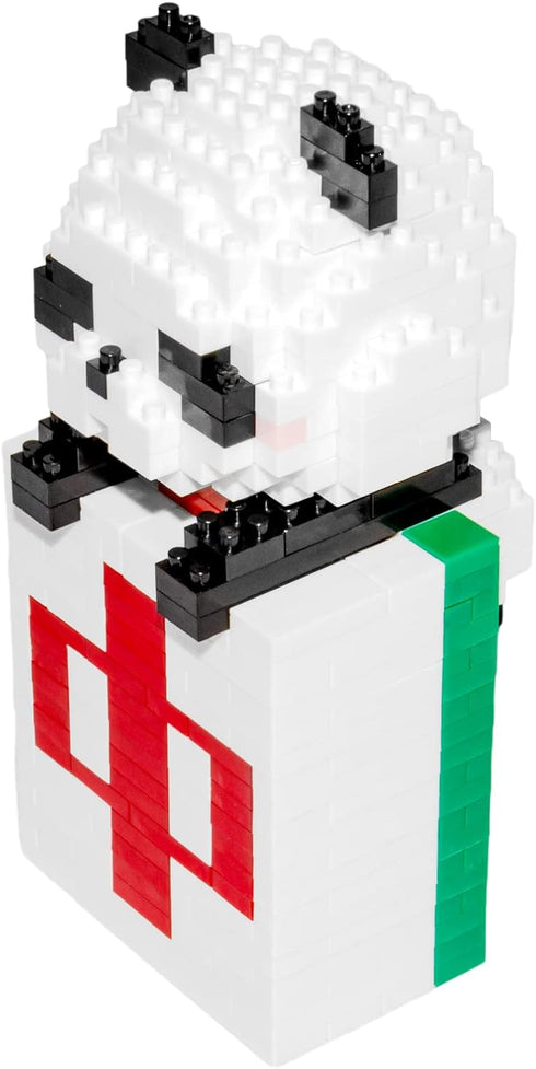 Larcele Micro Building Blocks Animal Set, DIY Mini 3D Building Toy Bricks, 496 Pieces KLJM-09 (Zhong Panda).