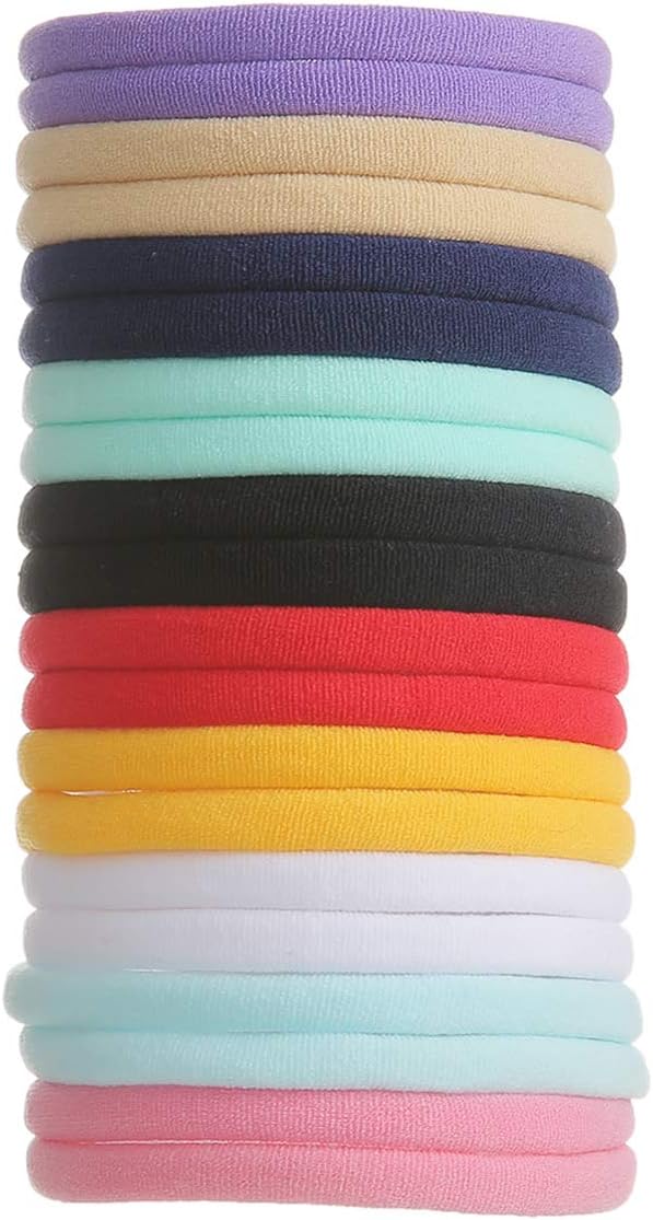 inSowni 50 Pack Super Soft Stretchy DIY Solid Nylon Headbands Baby Hair Bands, One Size Fits All