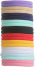inSowni 50 Pack Super Soft Stretchy DIY Solid Nylon Headbands Baby Hair Bands, One Size Fits All