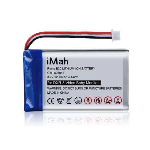Replacement Battery for Infant Optics DXR-8 Baby Monitor, Sp 803048 3.7V 1200mAh Lithium-ion, Pack of 2