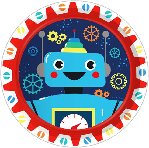 116 16 Lide Road Pcs Robot Birthday Party Supplies Kit, Robot Plates, Napkins, Cups, Forks, Knives, Spoons for Guests