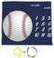 Baseball Theme Baby Monthly Milestone Blanket, 48x40in Age Growth Tracker, Baby Shower Nursery Blanket