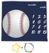Baseball Theme Baby Monthly Milestone Blanket, 48x40in Age Growth Tracker, Baby Shower Nursery Blanket