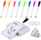 24 Pcs Reusable Erasable Cards - Multifunctional Tokens, White Blank Flash Cards & 8 Marker Pens