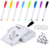 24 Pcs Reusable Erasable Cards - Multifunctional Tokens, White Blank Flash Cards & 8 Marker Pens