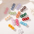 Hearuers (12) Baby Hair Clips -Tiny Hair Barrettes for Baby Girls Fully Lined Wrapped by Soft Fabric Cloth Flower Hair
