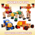 ArtCreativity 3 Pack Wooden Toy Robots, Colorful 5.75 Inch Transforming Action Figures for Kids' STEM Play