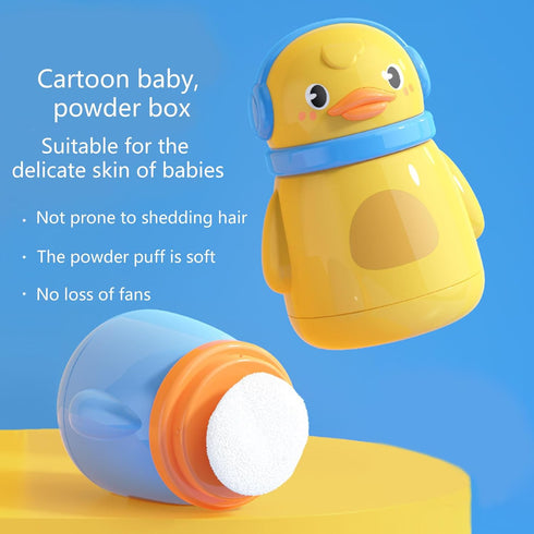 Tkidplw Compact Babys Powder Case Box Includes Powder Puff, Dustproofs Cover for Infant Feeding Storage Travel