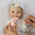 18 inch 3+ SCOM Baby Doll Girl, Realistic Soft Body Baby Doll Real Life Cute Baby with Accessories for Year Old