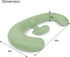QUEEN ROSE Cooling Pregnancy Pillows - E Shaped Pregnancy Pillows for Sleeping, Detachable Body Pillow for Pregnant