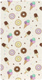 Jynexis Donut Ice Cream Beige Pattern Baby Crib Sheets, Cotton Fitted Crib Sheet,