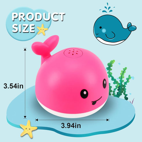 Gigilli Baby Bath Toys, Girls Pool Toys Bath Fountain Water Table Spray Toy for 6-12 Months, Light Up Whale Sprinkler