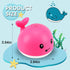 Gigilli Baby Bath Toys, Girls Pool Toys Bath Fountain Water Table Spray Toy for 6-12 Months, Light Up Whale Sprinkler
