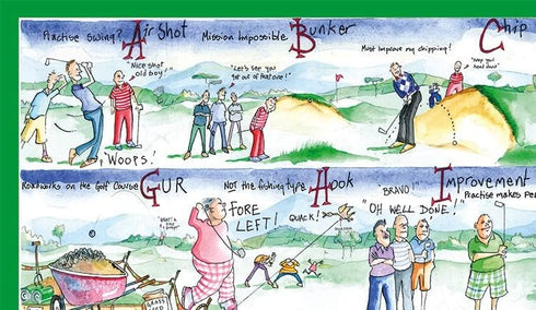 The Golf Course 1000 Piece Jigsaw Puzzle by Tim Bulmer - Comical Colorful Puzzles for Adults, Gift for Golfers