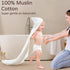 2 Pack 100% 32x32Inch, Essential,White-2 Pack Yoofoss Hooded Baby Towels for Newborn Muslin Organic Cotton Baby Bath