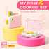 Set Set,Safe Set Toddler Girl Cooking with Storage Box-Girls Pink Kitchen PP Material Baby Girl Montessori Kitchen
