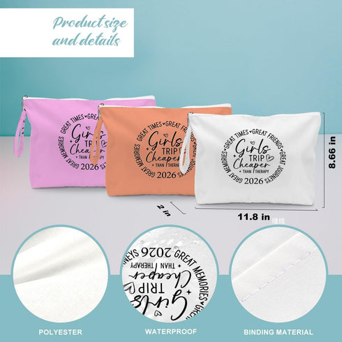 Fokongna 3PCS Girls Trip Gifts Wet Bag Wet Dry Bag Beach Bag Favors for Swimsuit Toiletry Bag Travel Essentials