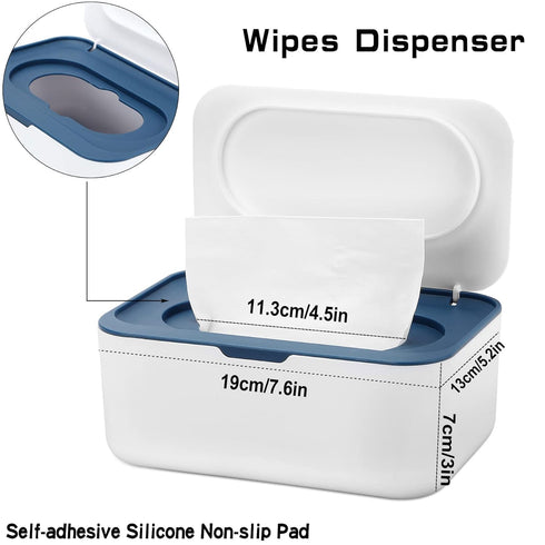 NOVWANG Wipes Dispenser Baby Wipe Holder with Lids, Keeps Wipes Fresh, Refillable Wipes Container with Sealing Design