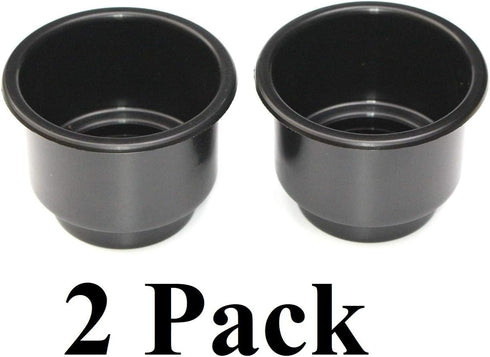 3 5/8 Black Jumbo Cup Boat RV Car Truck Poker Pool Table Inserts - Large Size, 2 Pack