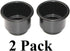 3 5/8 Black Jumbo Cup Boat RV Car Truck Poker Pool Table Inserts - Large Size, 2 Pack