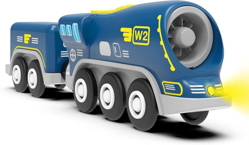 Z MAYABBO Battery Operated Locomotive Trains for Wooden Tracks, Powerful Engine Toy Train Vehicle for Railway Track