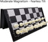9.8" Magnetic Travel Chess Set, Portable Folding Chess Board for Adults and Kids, Black & White Color