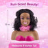 Playset Liberty Imports African American Black Makeup and Hair Styling Doll Head Toy with Real Washable Cosmetic