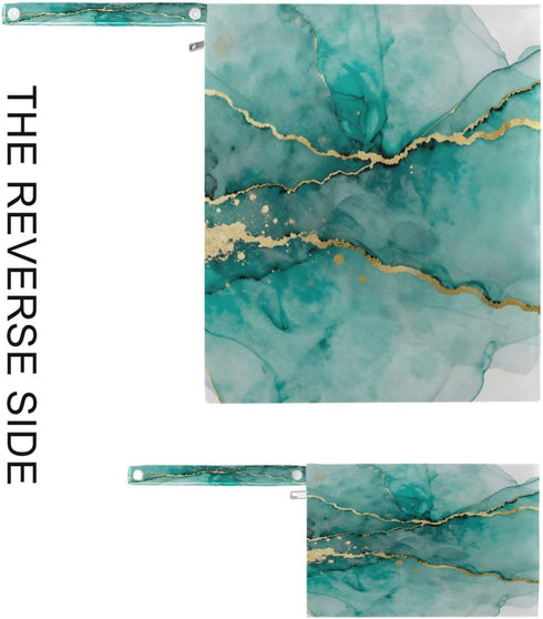 Haskirky 2 Abstract Marble Turquoise Pcs Cloth Diaper Wet Dry Bags,Waterproof and Washable Bag for Travel Reusable Wet