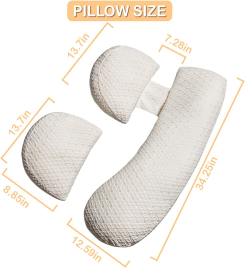 Oskeray Pregnancy Pillow for Pregnant Women, Soft Maternity Pillow with Detachable & Adjustable, Pillow with Pillow