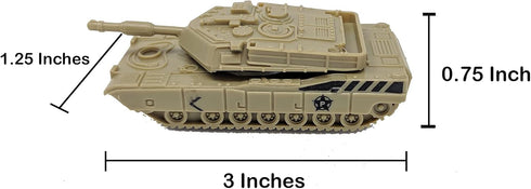 Toy Essentials 12 Sets Playsets pc Armored Military Tanks with Wheels Diorama Toy Aircraft Carriers Army