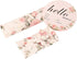 Set Galabloomer Receiving Blanket Headband Flower Print Baby Swaddle Receiving Blankets (white vintage flower)