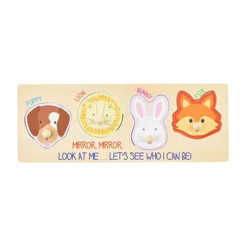 Mud Pie Children's Puzzle, Peek-A-Boo Mirror Toy