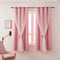 Pink Curtains for Girls Bedroom Kids Baby Room Decor Cute Double Layer