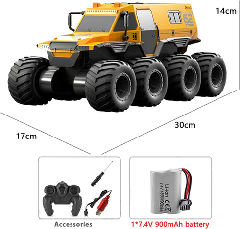 GoolRC Amphibious Remote Control Car, 8WD RC Cars, 2.4GHz Remote Control Boat, Waterproof Off Road Monster Truck