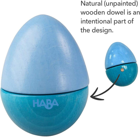 HABA Musical Eggs - 5 Wooden Eggs with Acoustic Sounds, Kids Musical Instruments, Montessori Toys