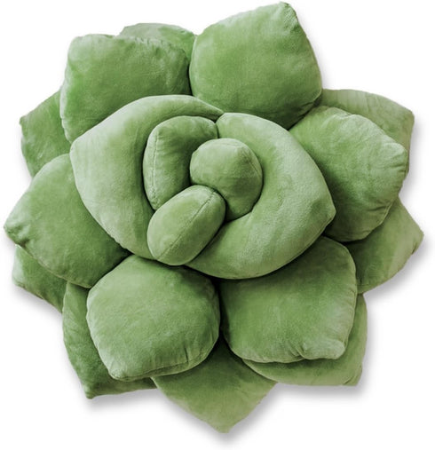 Green Philosophy Co. Succulent Pillow 16" Soft 3D Decorative Flower Throw Pillow,
