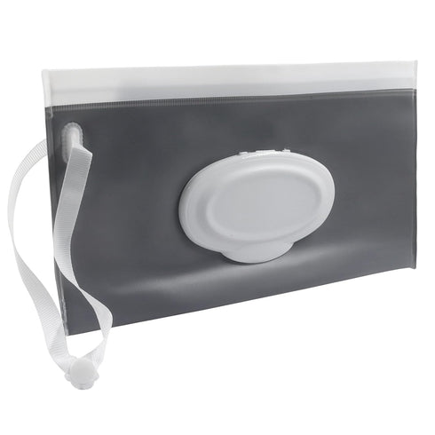 Unlorspy 2Pcs Wet Wipes Pouches, Travel Wet Wipes Dispensers Reusable Cases, Portable Wipe Carrying Pouches(Gray)