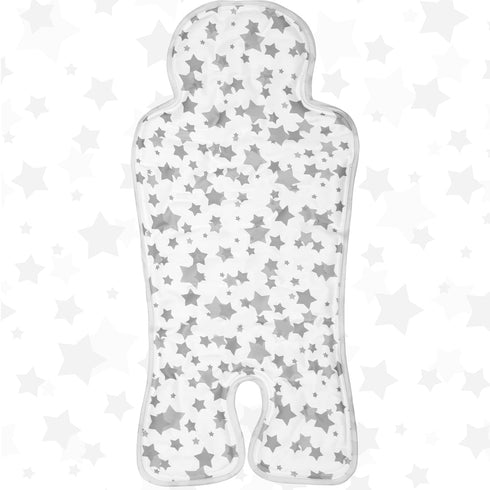 Pinkunn Gel Car Seat Cooler Pad - Breathable Ice Cooling Pad for Summer Chair, Stroller, Baby Dining Chair (Gray Star)