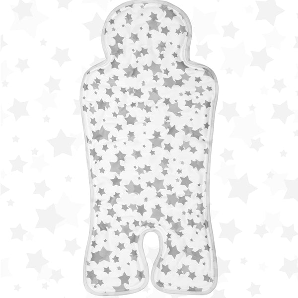Pinkunn Gel Car Seat Cooler Pad - Breathable Ice Cooling Pad for Summer Chair, Stroller, Baby Dining Chair (Gray Star)