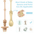 Gelinor 6+ Set Baby Spoons Self Feeding Months Holder Strap Highchair Accessories- Feeding Aid for Keep Spoon and Forks