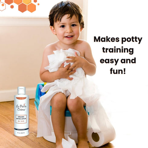 (8 oz) La Petite Creme French Premium Liniment Wiping Lotion for Kids - Potty Training Solution - Skin Cleanser